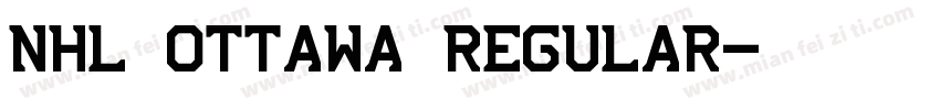 NHL Ottawa Regular字体转换